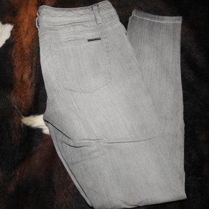 Michael Kors grey Distressed ankle skinny jeans 6